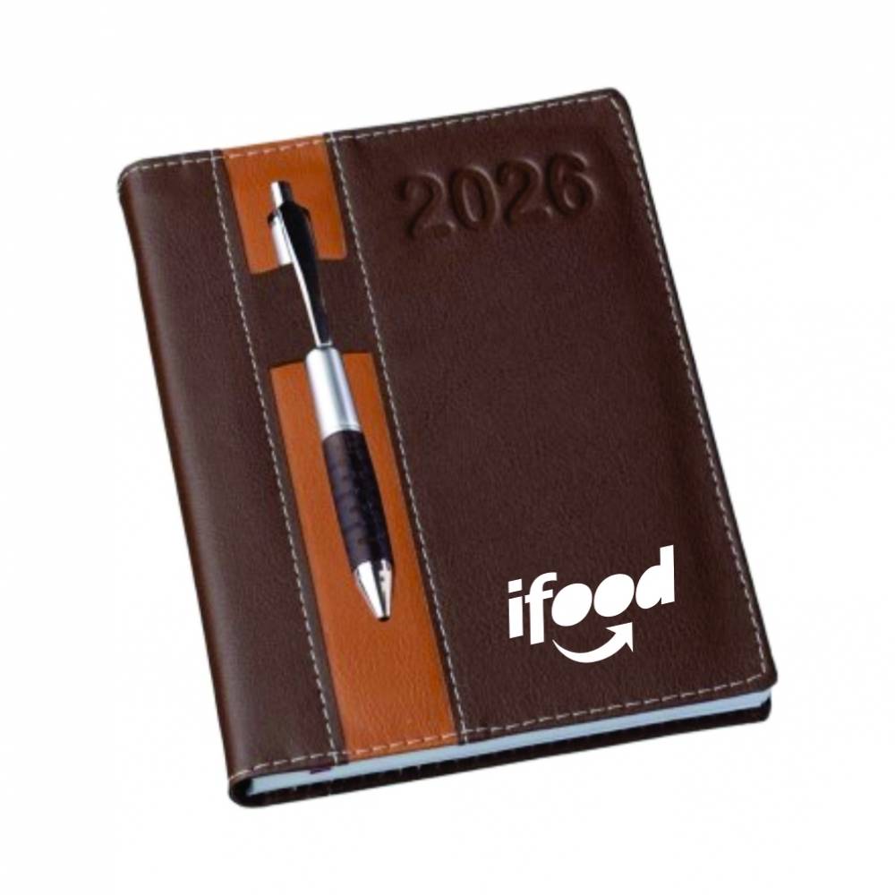Agenda 2026 Personalizada Diária com Suporte para Caneta