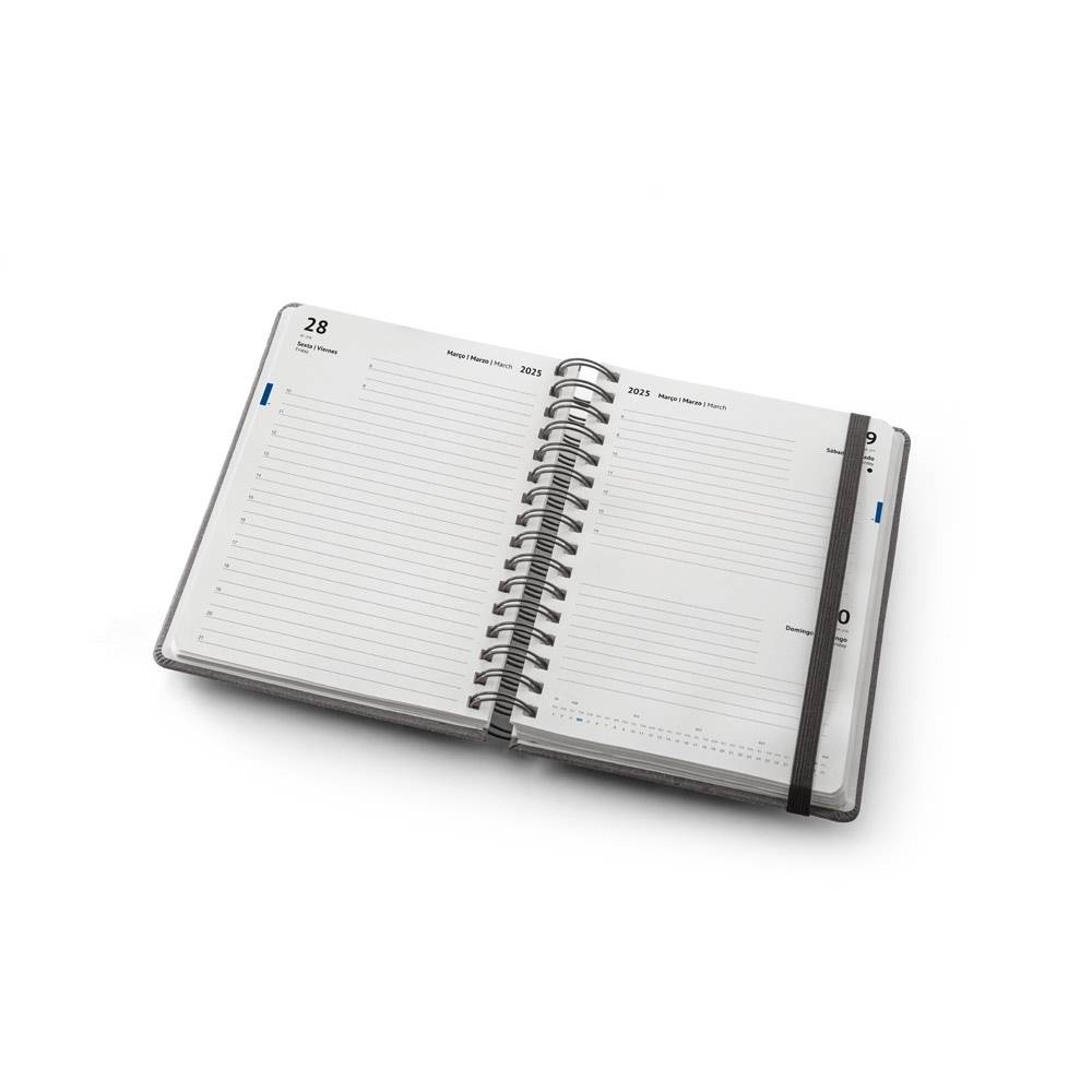 Agenda A5 com argolas em pele reciclada SIMMEL A5