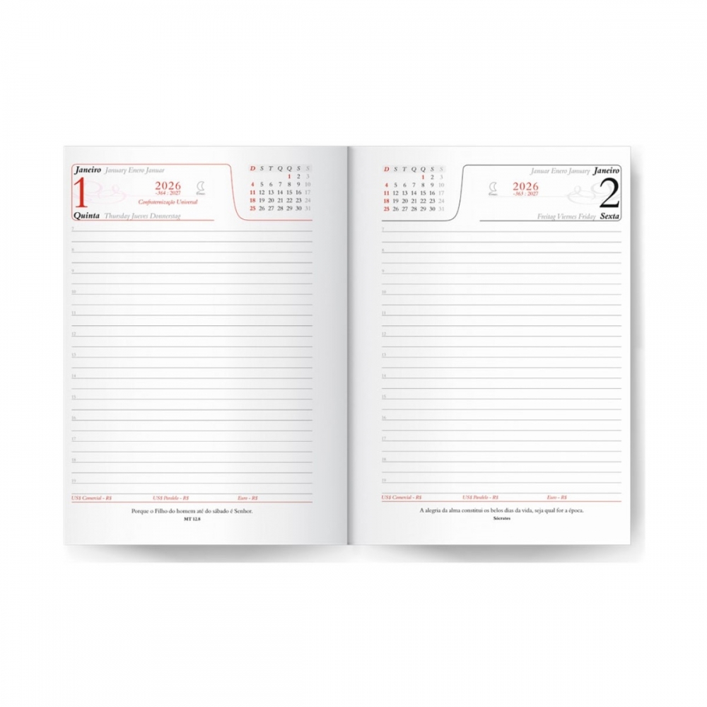 Agenda Diária Estampada 2026