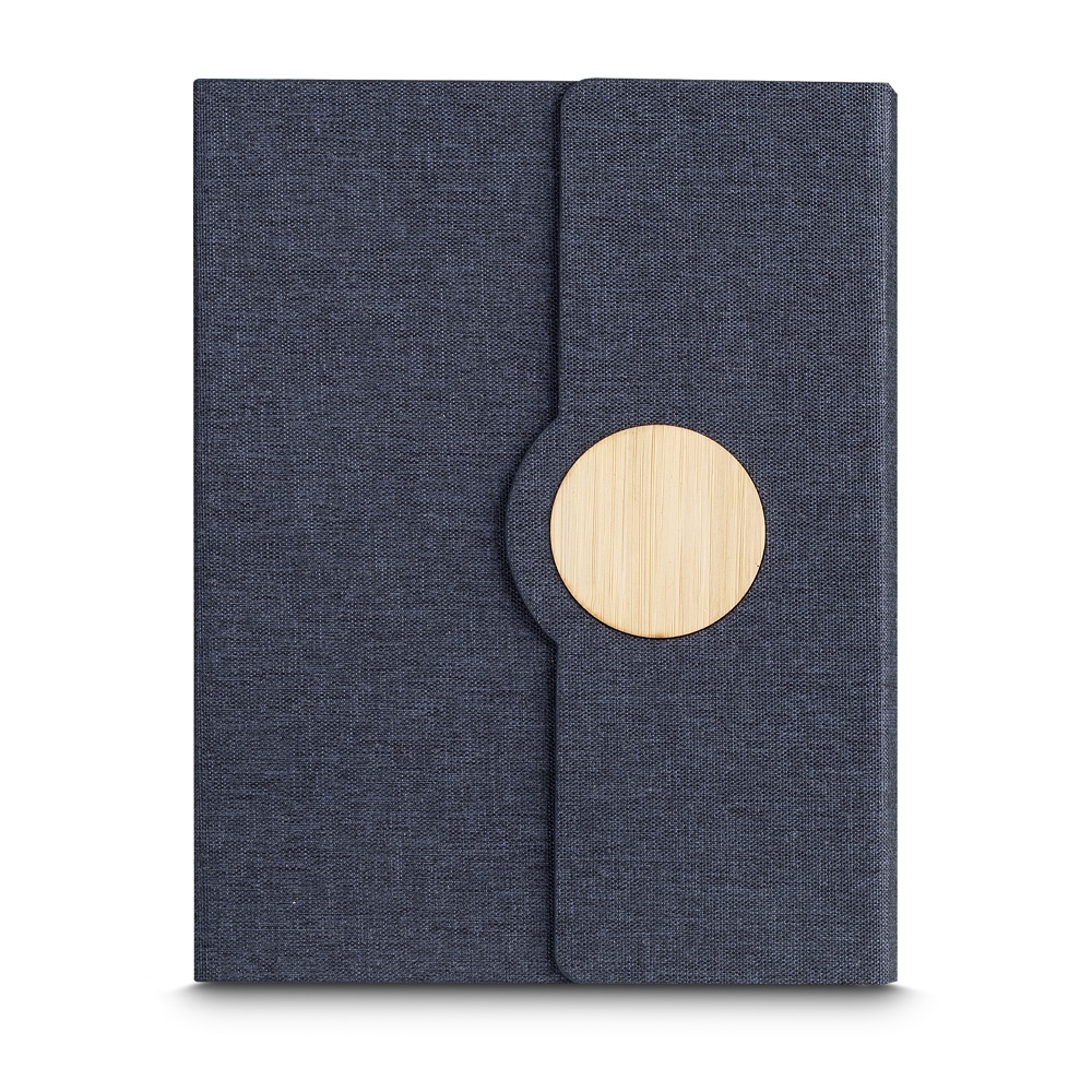 Caderno A5 Capa em RPET e Detalhe em Bambu