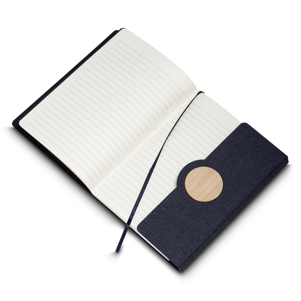 Caderno A5 Capa em RPET e Detalhe em Bambu