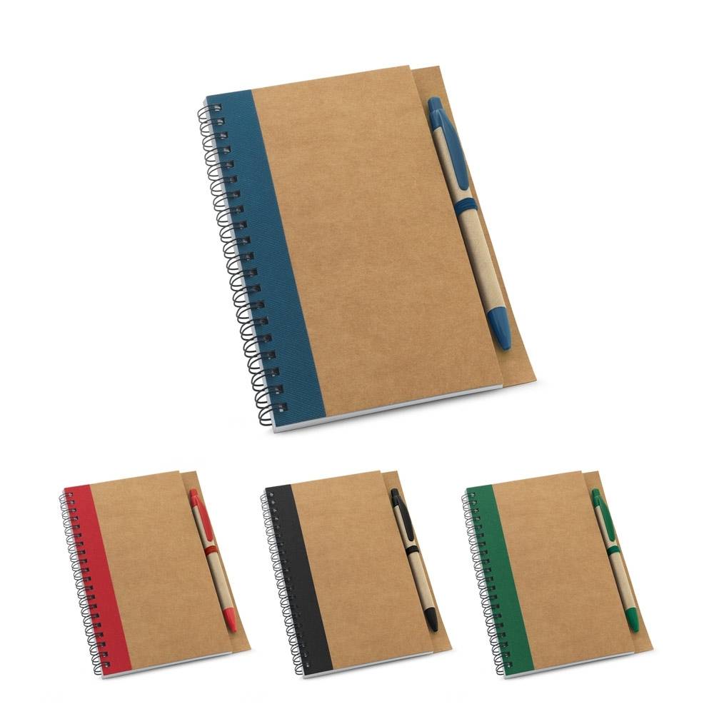 Caderno B6 espiral com folhas lisas Com Caneta ASIMOV