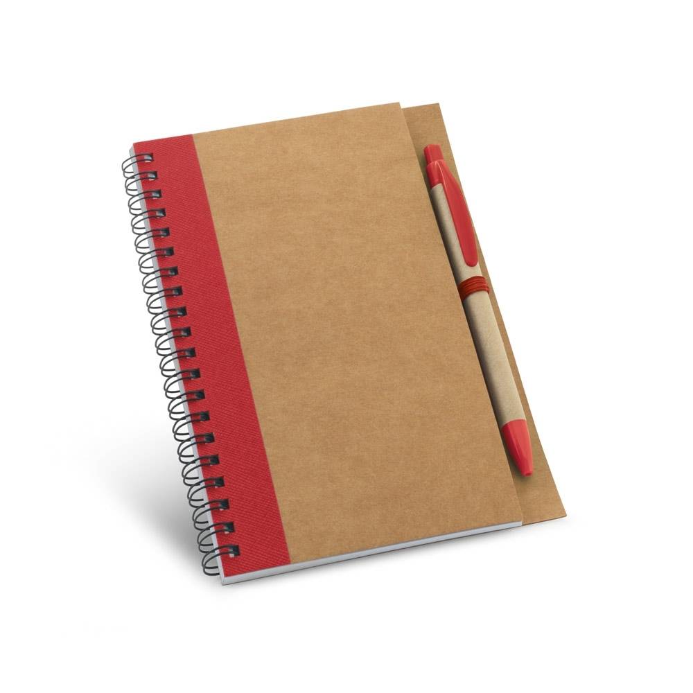 Caderno B6 espiral com folhas lisas Com Caneta ASIMOV