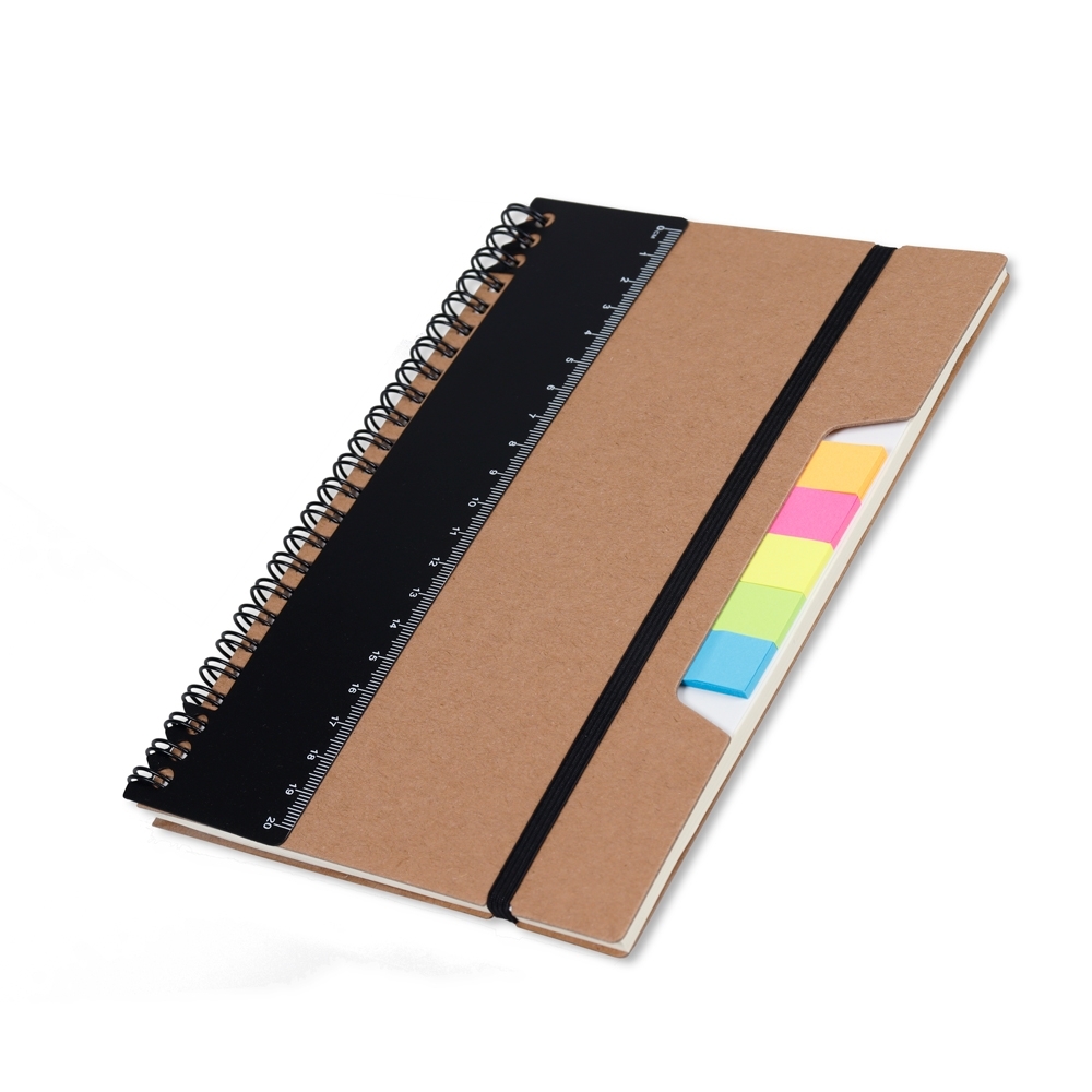 Caderno Capa em Papel Kraft Com Régua