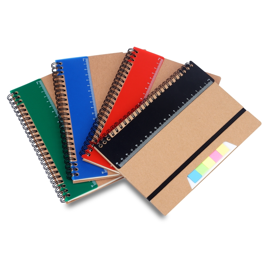 Caderno Capa em Papel Kraft Com Régua