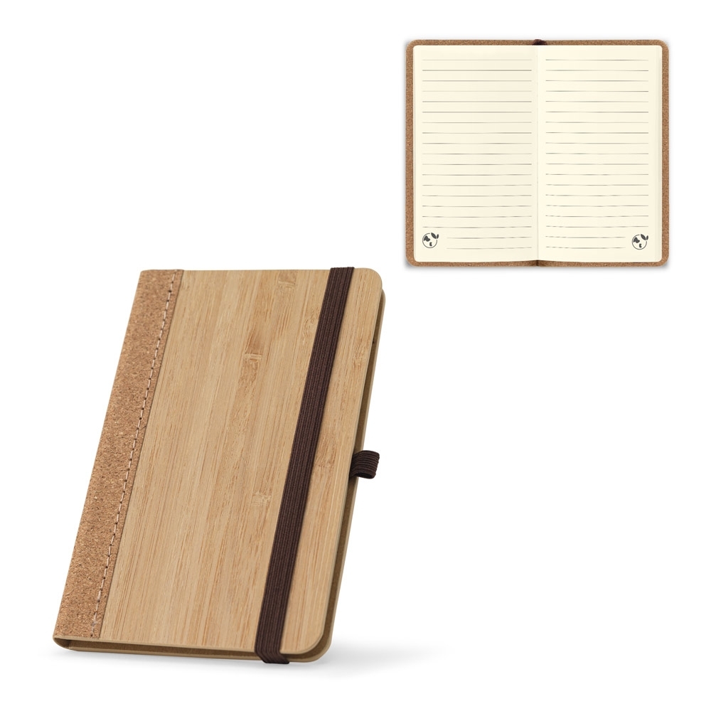 Caderno Ecológico de bolso de capa dura em folha de bambu e cortiça ORWELL POCKET