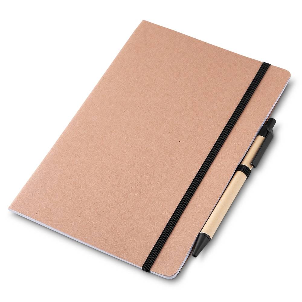 Caderno capa em papel Kraft Com Caneta