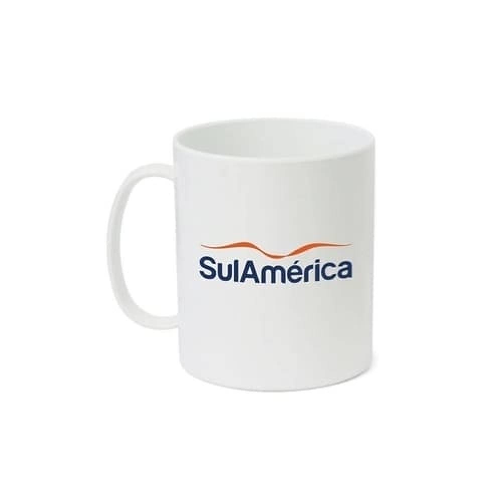 Caneca Plástica Leitosa Personalizada