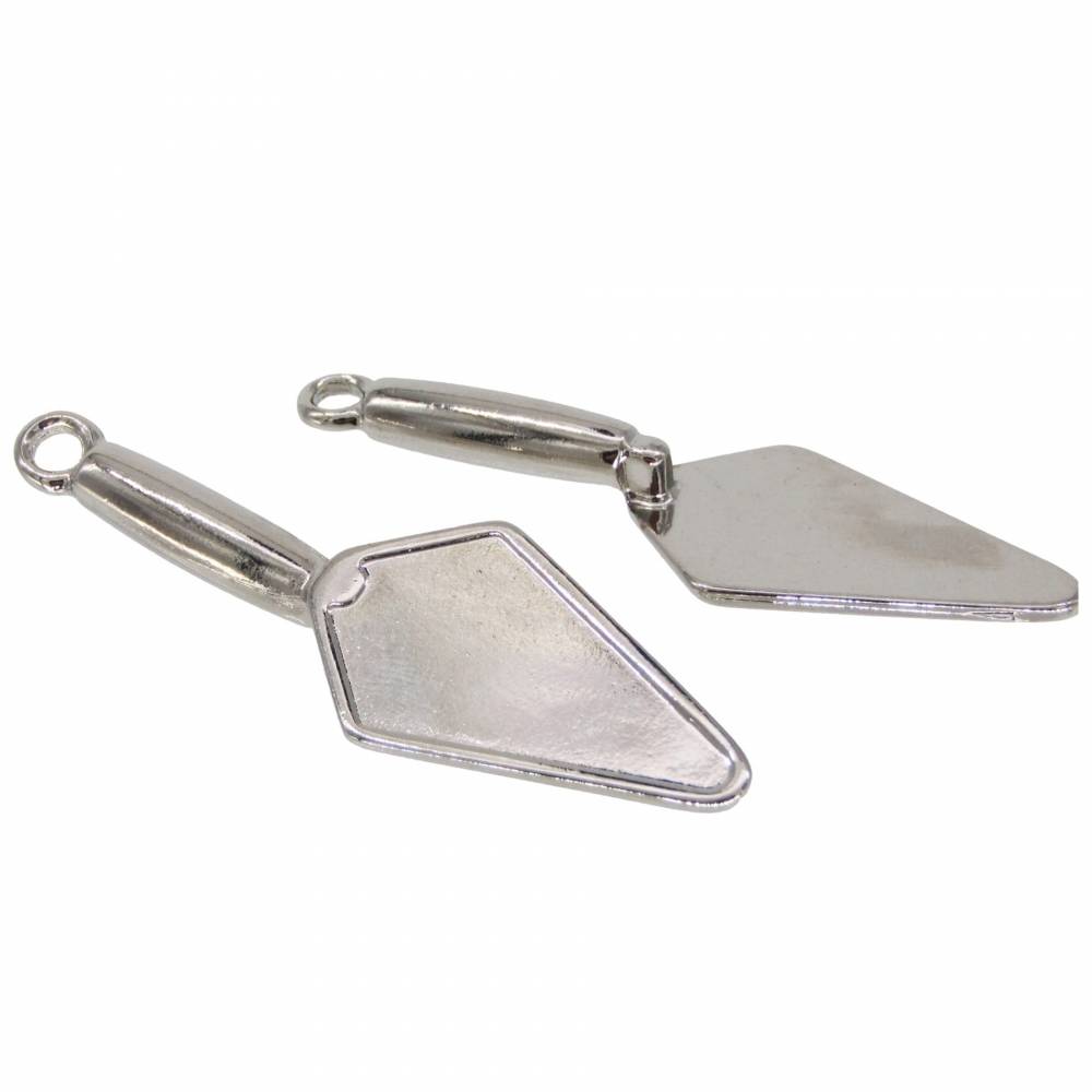 Colher de pedreiro em zamac níquel