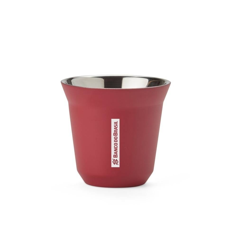 Copo de Café 80ml Personalizado em Inox Parede Dupla