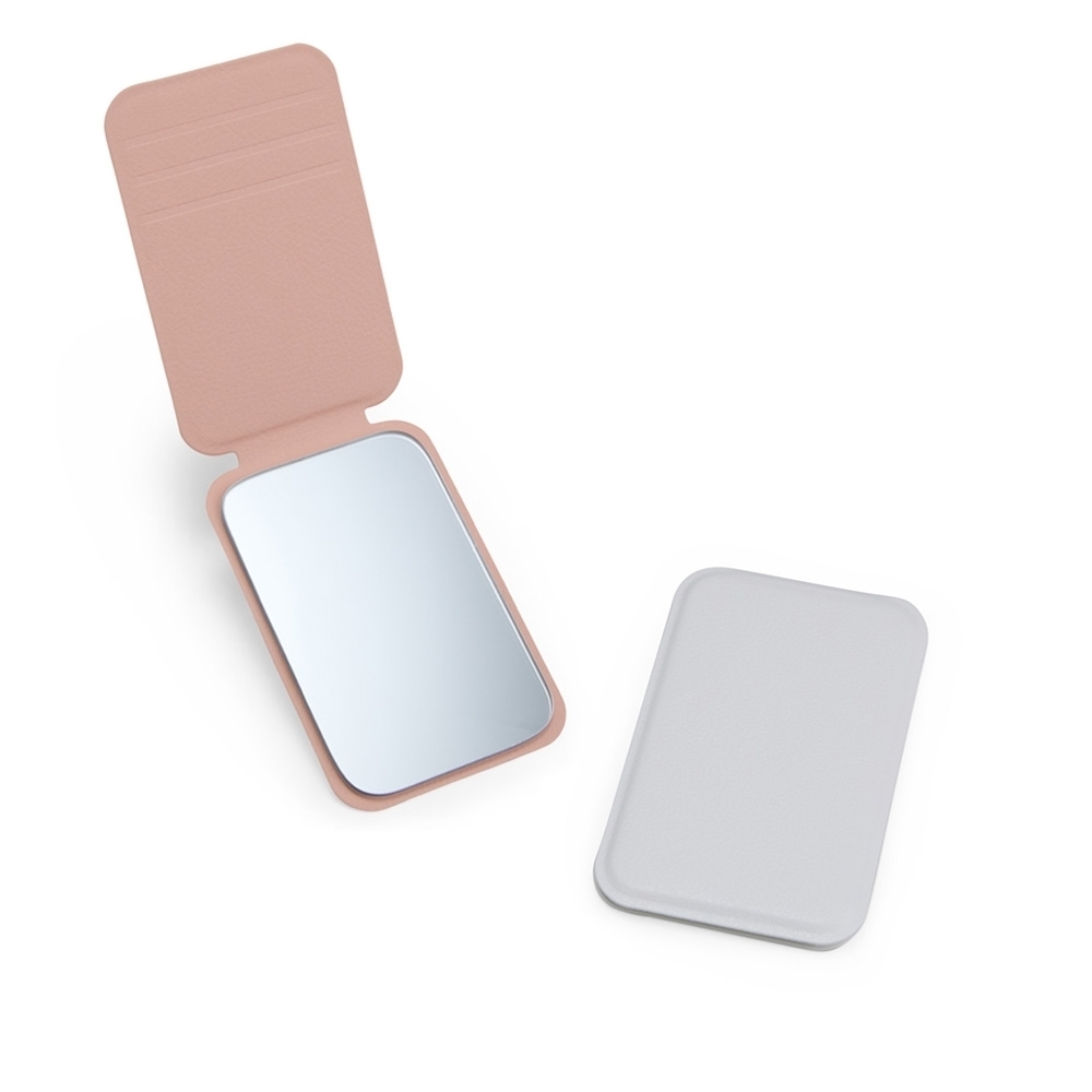 Espelho Couro Sintético de Bolso