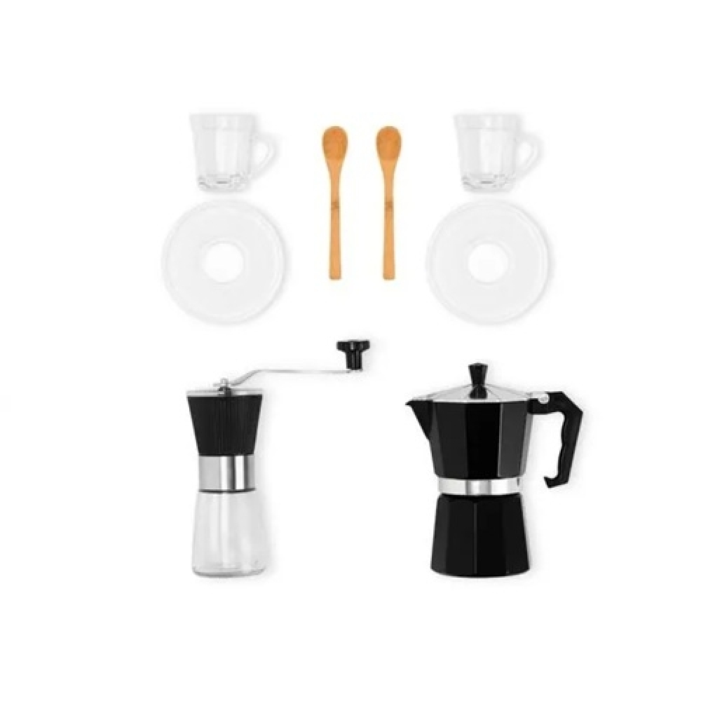 Kit Para Café Com Cafeteira Italiana E Moedor - 5 Pçs