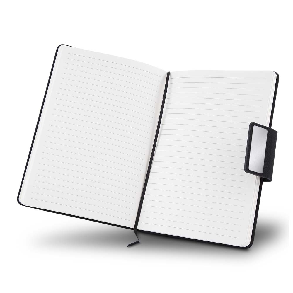 Kit escritório Caderno, Garrafa e Caneta Metalica