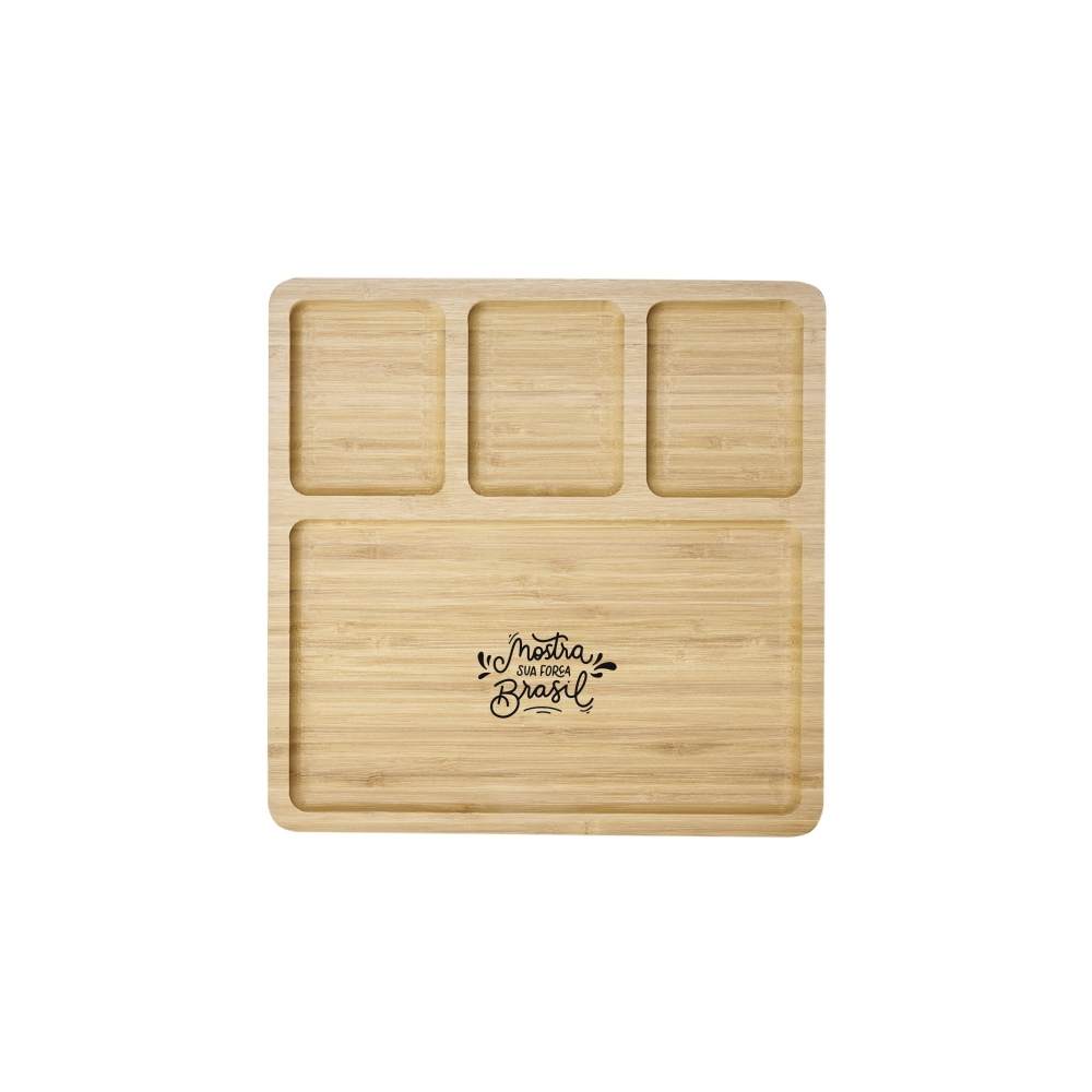 Petisqueira com 4 Divisórias Personalizada para Copa do Mundo