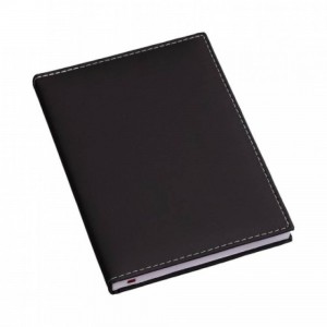  Agenda Lisa Fosca PRETA com Costura Branca 2026-LG-3561