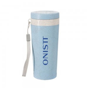 Copo Fibra de Bambu 350ml Parede  Dupla Brilhante -X03006B