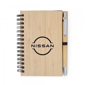 Caderneta em Bambu com Caneta Ecológica-X05134