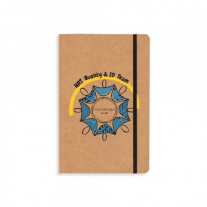 Caderneta personalizada com fita elástica Kraft-X03013