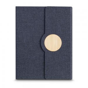 Caderno A5 Capa em RPET e Detalhe em Bambu-ACAD145