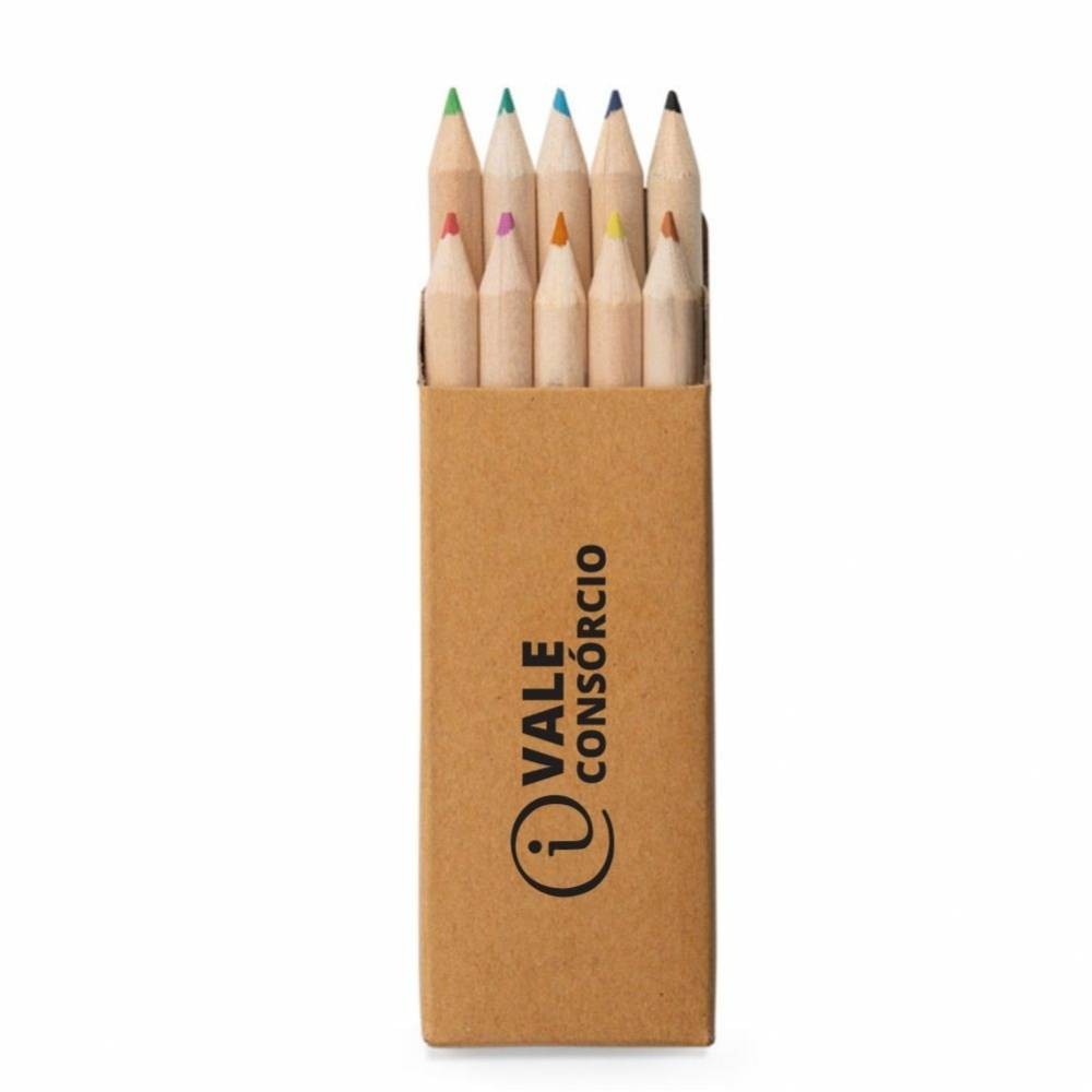 Caixa de Cartão com 10 Mini Lápis de Cor KRAFTI-S51931