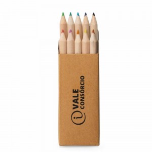 Caixa de Cartão com 10 Mini Lápis de Cor KRAFTI-S51931