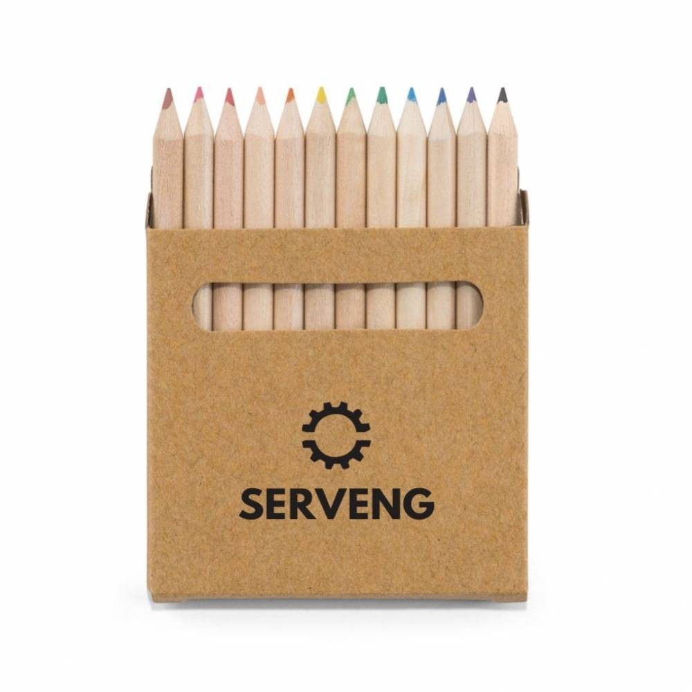 Caixa de Cartão c/ 12 Mini Lápis de Cor COLOURED-S51747