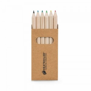 Caixa de Cartão com 6 Mini Lápis de Cor BIRD-S51750
