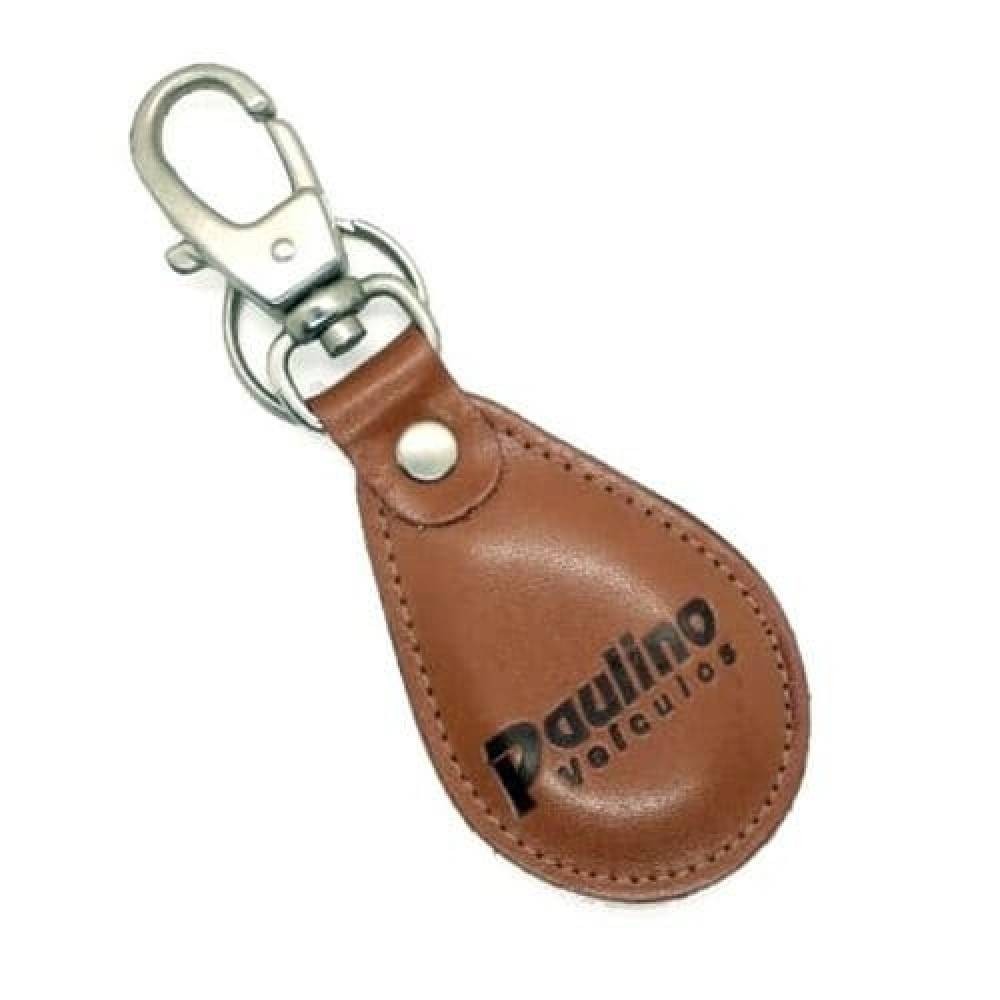 Chaveiro Couro Gota Com Mosquetão-HG-CH06MN