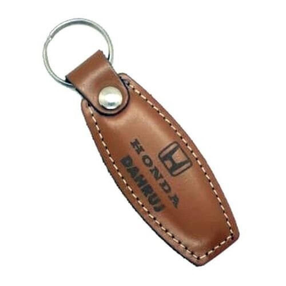 Chaveiro Couro Oval Reto Com Argola-HG-CH21AN