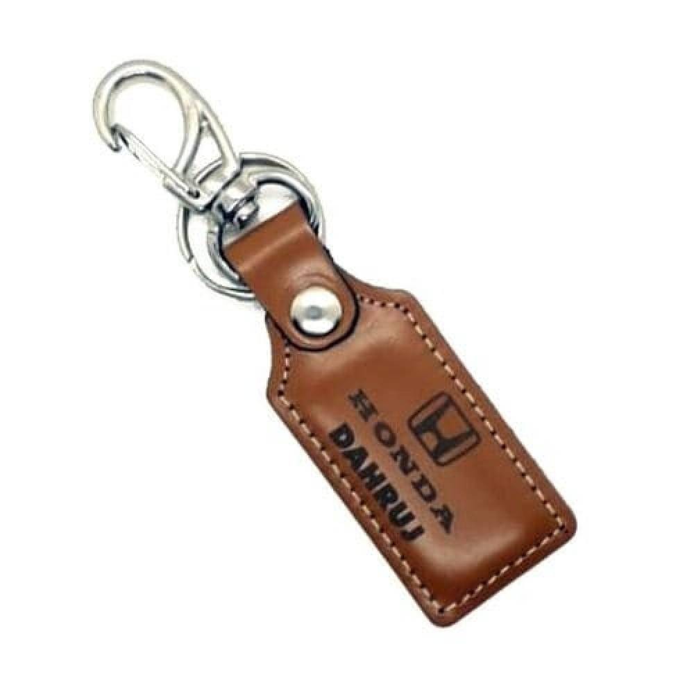 Chaveiro Couro Retangular Com Mosquetão-HG-CH11MN