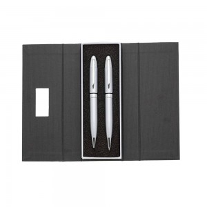  Conjunto Caneta e Lapiseira c/ Clip de Metal -X180PAR