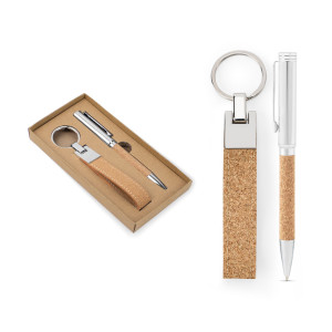 Conjunto caneta esferográfica e chaveiro EVANS-S95106