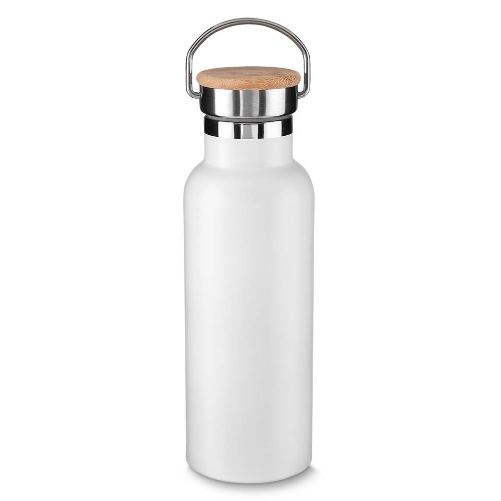  Garrafa Térmica 500 ml c/ Tampa Bambu -AGA6100