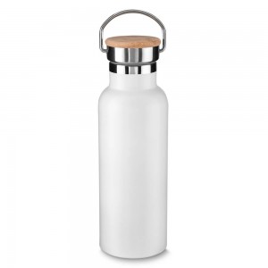  Garrafa Térmica 500 ml c/ Tampa Bambu -AGA6100