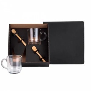 Kit Canecas Com Colheres - 4 Pçs-SMKT-9039F