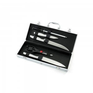  Kit Churrasco c/ 5 Peças na Maleta  Personalizada  -X01345