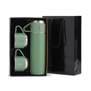 Kit Garrafa Térmica com Canecas Personalizado-AT04