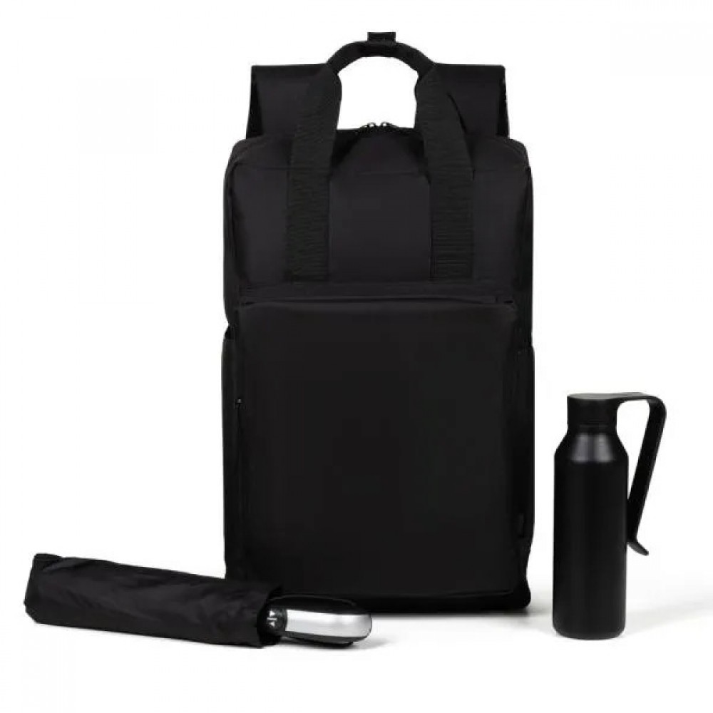 Kit Mochila, Garrafa E Guarda-Chuva - 3 Pçs-SMKT90583
