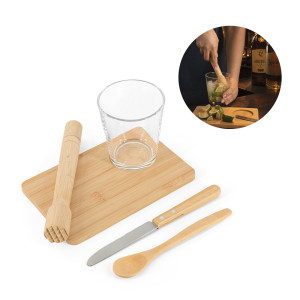  Kit para caipirinha com 5 peças em bambu KRATENA-S94435
