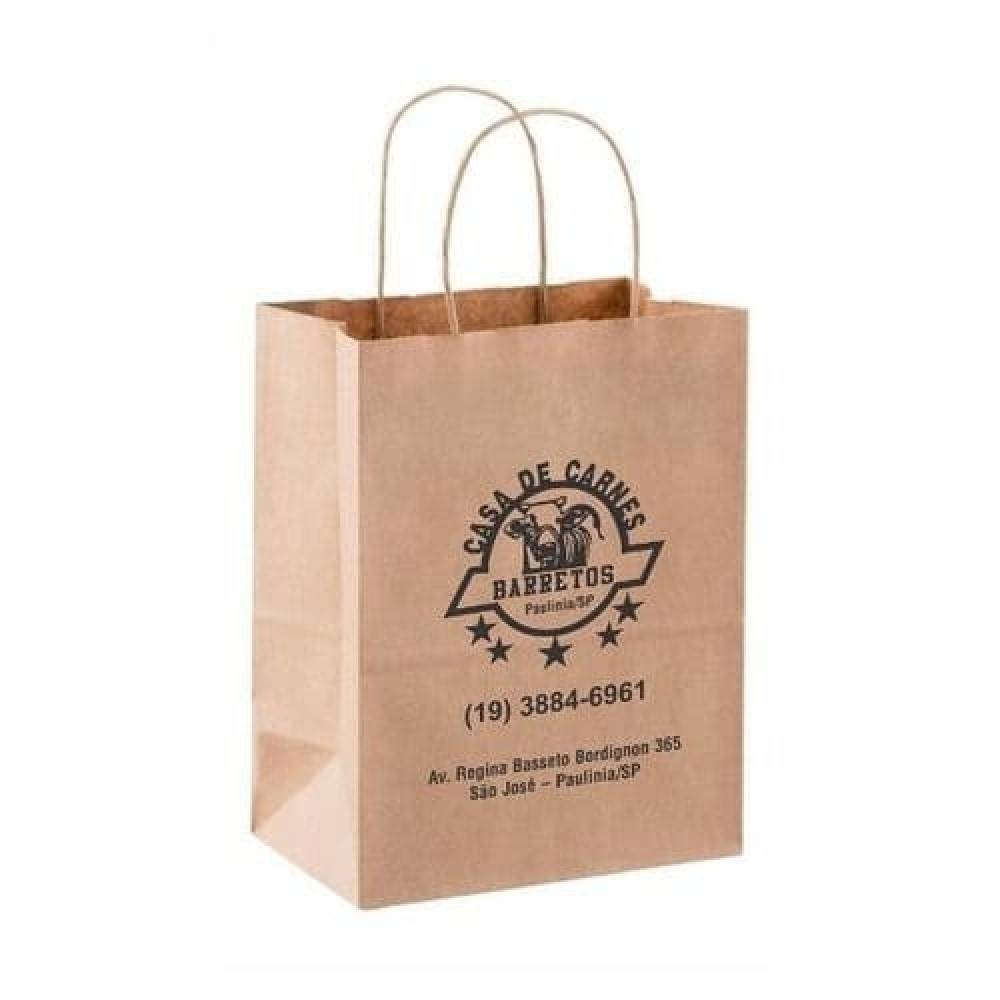 Sacola papel Kraft Personalizada Modelo G-INP087